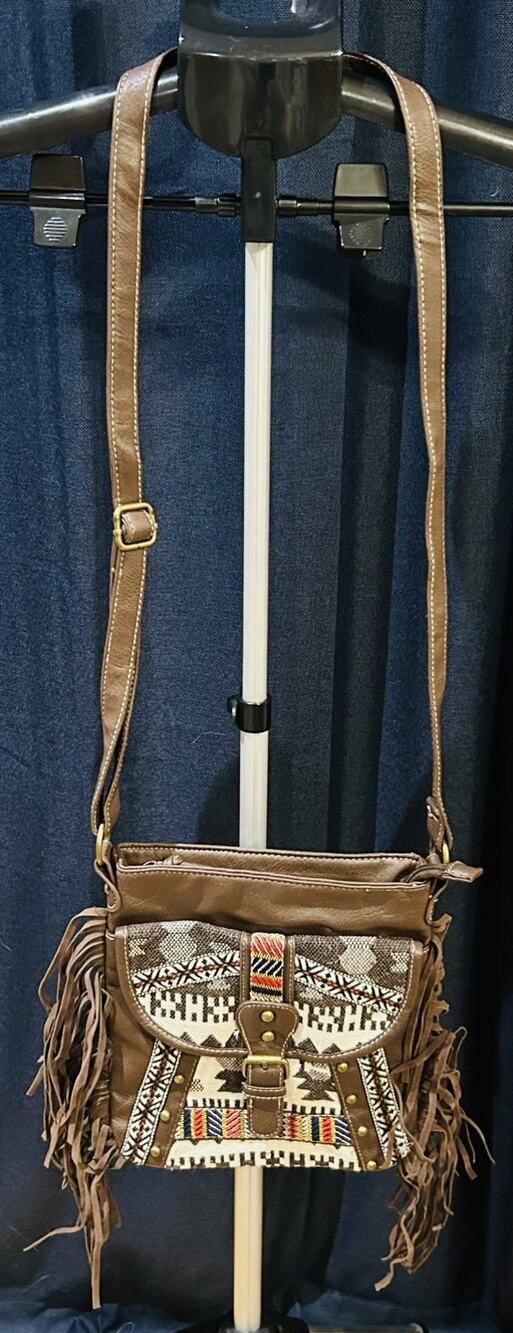 Brown Western Crossbody Fringe Bag